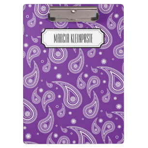 Porte-bloc Porte - bloc pourpre personnalisé de Paisley