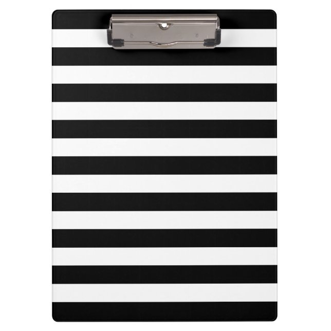 Porte-bloc Porte - bloc rayé noir et blanc personnalisable (Devant)