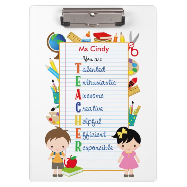 Porte-bloc Porte - blocs d'enseignants personnalisés (Station (Devant)