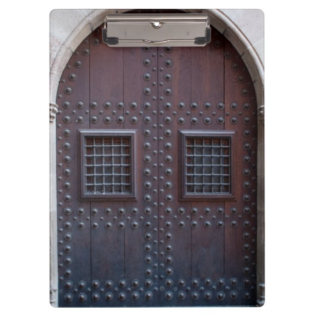 Porte-bloc Porte Brown en bois solide en Espagne (Devant)