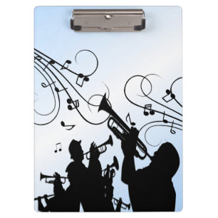 Porte-bloc Porte-copie de musique bleu section trompette