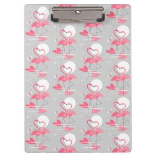 Porte-bloc Porte-documents en carrelage Amour des flamants