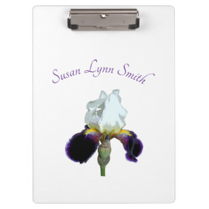 Porte-bloc Porte-documents Iris Violet et Blanc