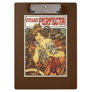 Porte-bloc Poste publicitaire féminine à vélo Perfecta
