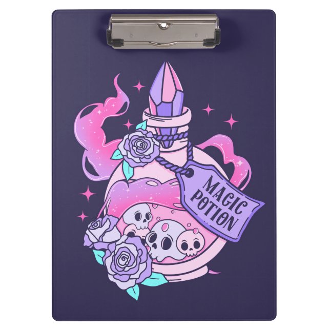Porte-bloc Potion magique Cute Rose Halloween Potion bouteill (Devant)