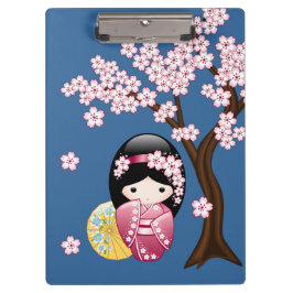 Porte-bloc Poupée Kokeshi Printemps - Cute Geisha Japonaise s
