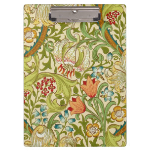 Porte-bloc Pre-Raphaelite d'or de cru de lis de William