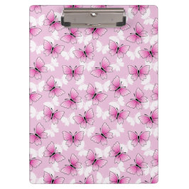 Porte-bloc Pretty Pink Butterfly Clipboard