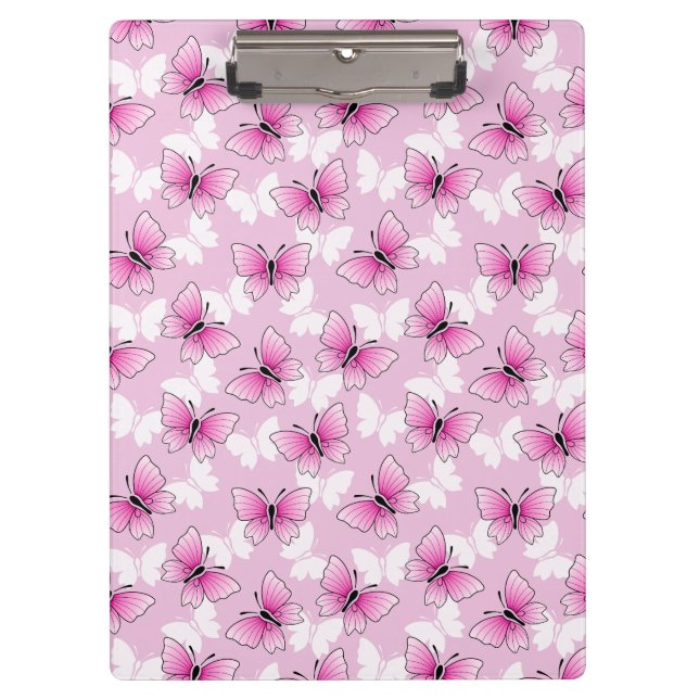 Porte-bloc Pretty Pink Butterfly Clipboard (Devant)