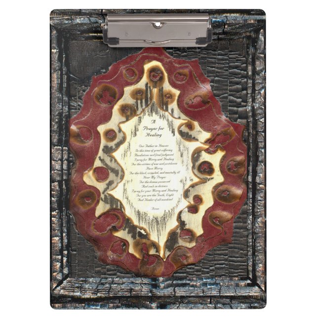 Porte-bloc Prière pour la guérison et la croix de protection (Devant)