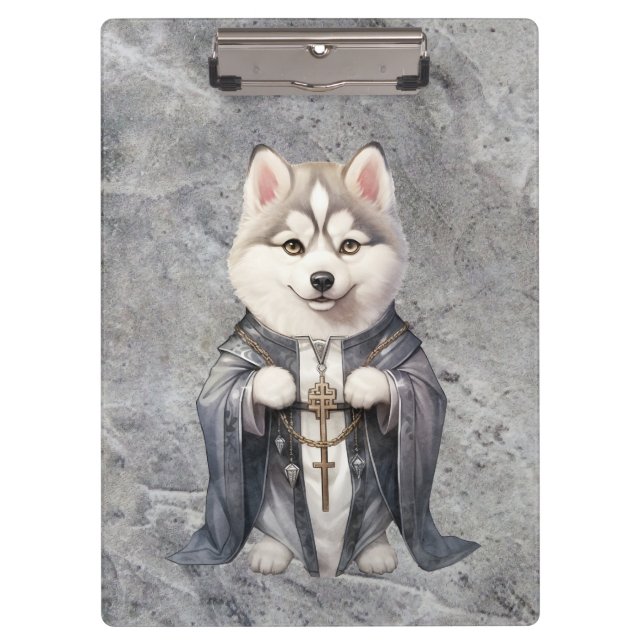 Porte-bloc Priest King Siberian Husky Dog (Devant)