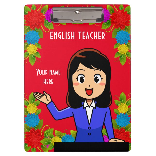 Porte-bloc Professeur d'anglais Porte - bloc personnalisé (Devant)