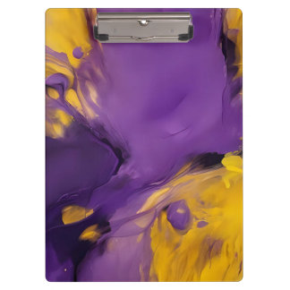 Porte-bloc Purple and Gold Abstract