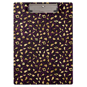 Porte-bloc Purple and Gold Leopard Series Design 2