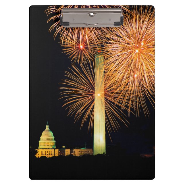 Porte-bloc Quatrième de juillet, affichage de feu d'artifice, (Devant)