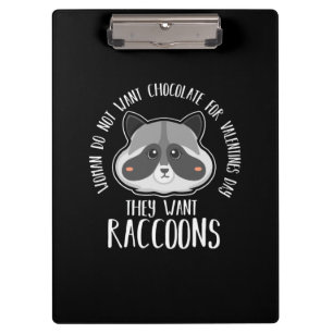 Porte-bloc Raccoon Lover Raccoon pour la Saint Valentin