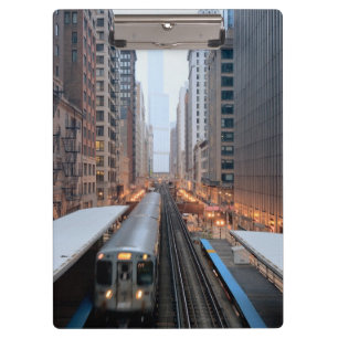 Porte-bloc Rail élevé Chicago du centre au-dessus de Wabash