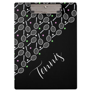 Porte-bloc Raquettes et balles de tennis noir