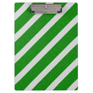 Porte-bloc Rayure Verte Pailletée