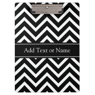 Porte-bloc Rayures Chevron Noir Lignes Ondulées Personnalisé