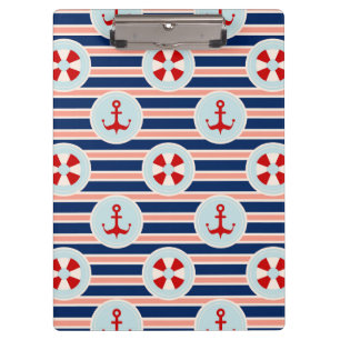 Porte-bloc Rayures et motif de points nautiques
