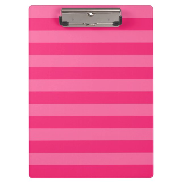 Porte-bloc Rayures rose pâle et rose chaud (Devant)