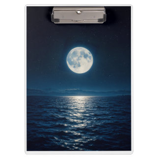 Porte-bloc Reflet d'eau de pleine lune Lumière de lune abstra