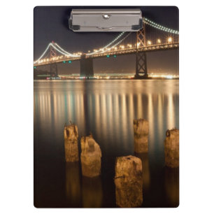 Porte-bloc Réflexions de nuit de pont de baie d'Oakland