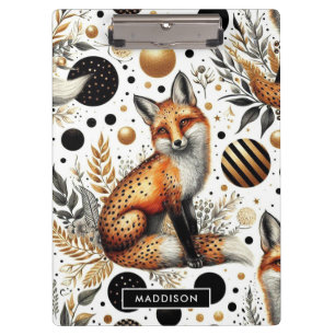 Porte-bloc Renard mignon et points sans couture