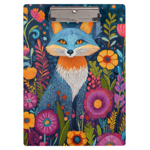 Porte-bloc Renard Vibrant Point Art Au Milieu De Flore Luxuri