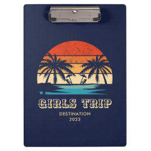 Porte-bloc Retro coucher de soleil Filles voyage bachelorette