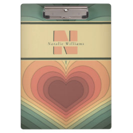 Porte-bloc Retro Funky Romantique Monogramme Porte - bloc de 