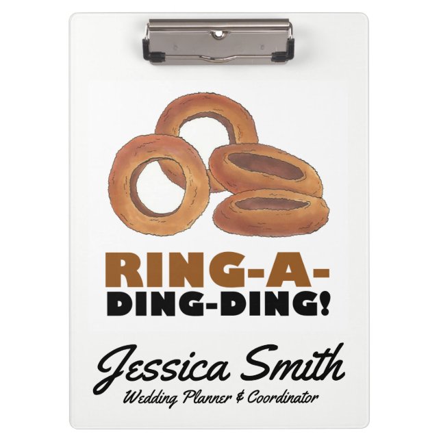 Porte-bloc Ring-a-Ding-Ding Cadeau Wedding planner personnali (Devant)