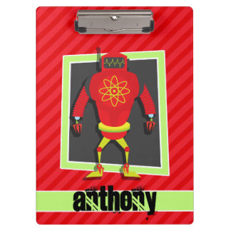 Porte-bloc Robot rouge et vert; Scarlet Red
