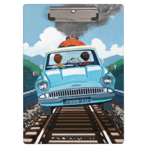 Porte-bloc Ron & HARRY POTTER™ en voiture volante vers HOGWAR