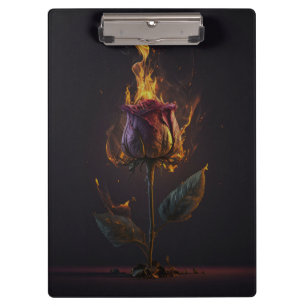 Porte-bloc rose en feu