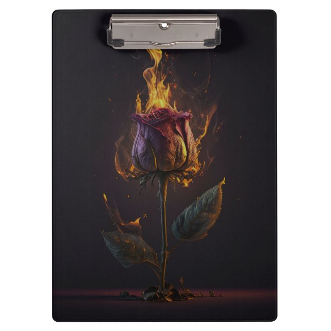 Porte-bloc rose en feu (Devant)