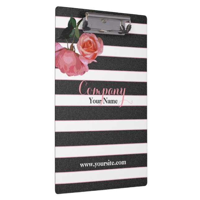 Porte-bloc Rose Floral noir & blanc - Porte - bloc (Swatch)