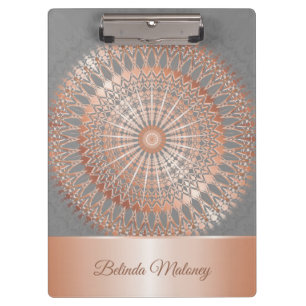 Porte-bloc Rose Gold Grey Mandala