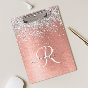 Porte-bloc Rose Gold Jolie fille Parties scintillant argent b