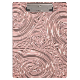 Porte-bloc Rose gold rose élégant aspect embossé art nouveau 