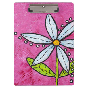 Porte-bloc Rose lunatique de fleur de marguerite blanche