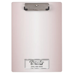 Porte-bloc Rose Pâle Brillante Marbre Moderne Personnalisé