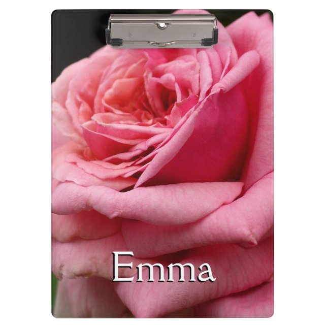 Porte-bloc Rose rose I Jolie photo florale (Devant)