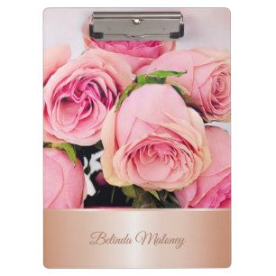 Porte-bloc Roses roses roses Rose or