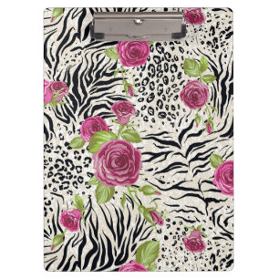 Porte-bloc Roses sur le motif animal