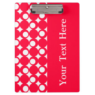 Porte-bloc Rouge Mod Ball Design avec texte personnalisé