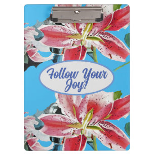 Porte-bloc Rouge rose Lys floral Bleu Votre joie