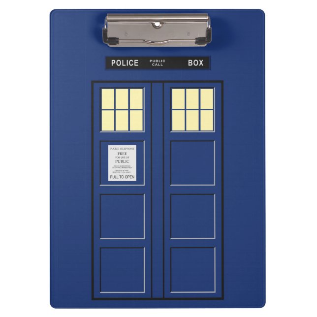 Porte-bloc Royaume-Uni - Blue Police Public Call Box 1 (Devant)