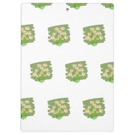Porte-bloc Rustic Floral Design on Green Background